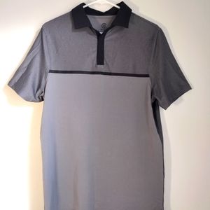 Men's C9 Champion two toned gray short sleeve collared polo shirt size M